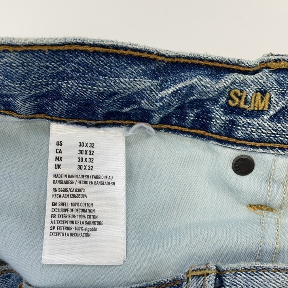 American Eagle outfitters size 30 x 32 slim jeans - Picture 3 of 8